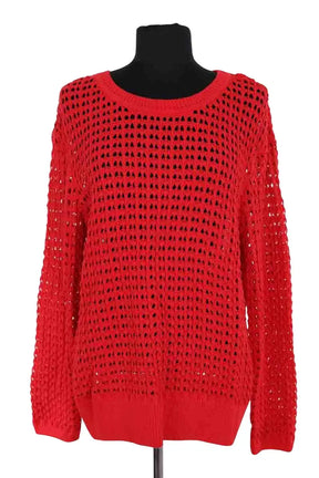 Pull Claudie Pierlot Rouge en Coton, taille L - Seconde Main