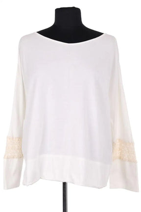 Blouse Fabiana Filippi Beige en Coton, taille L - Seconde Main