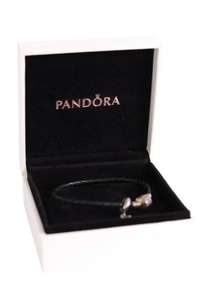 Bracelet Pandora Noir en Cuir