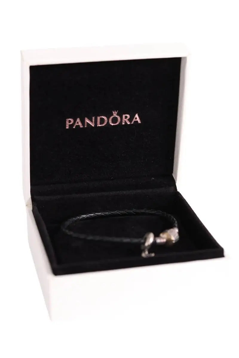 Bracelet Pandora Noir en Cuir