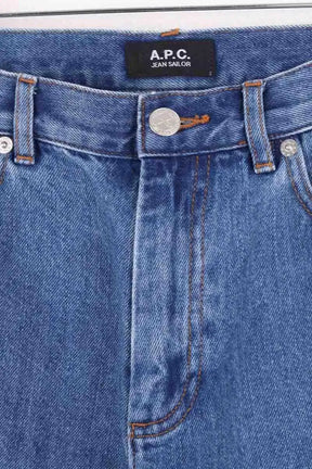 Jean droit APC Bleu en Coton - élasthanne