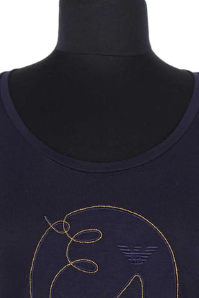 T-shirt Emporio Armani Marine en Viscose