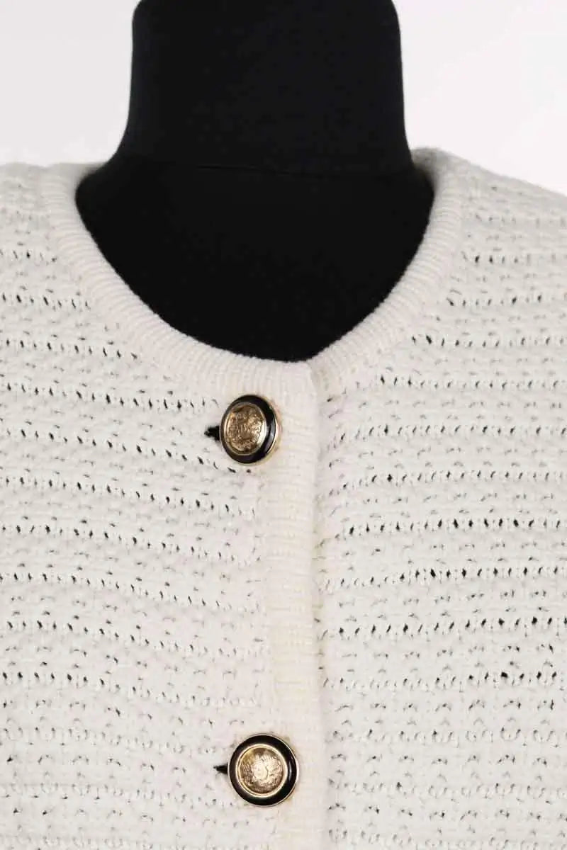 Cardigan Ba&Sh Ecru en Coton