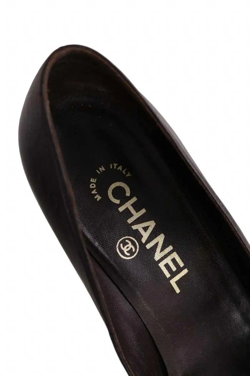 Talons Chanel Marron en Cuir