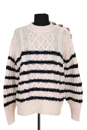 Pull Sézane Beige en Laine, taille S - Seconde Main