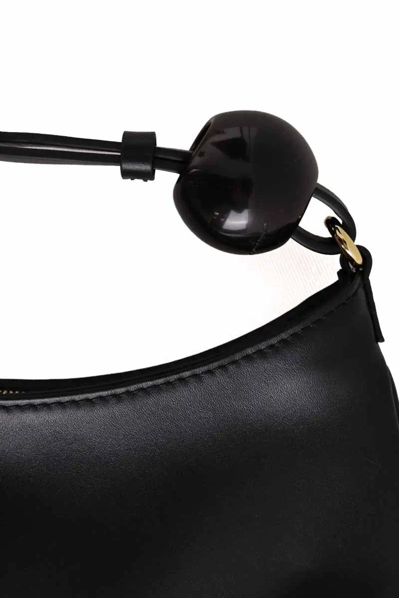 Mini sac Jacquemus Le Bisou perle Noir en Cuir