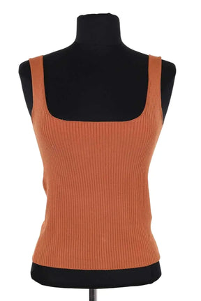 Top sans manche Sandro Orange en Viscose, taille S - Seconde Main