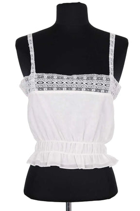 Top sans manche Faithfull The Brand Blanc en Coton, taille S - Seconde Main