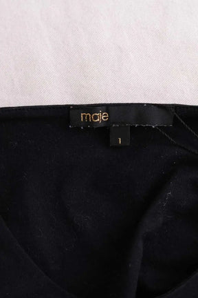 Top Maje Noir en Coton
