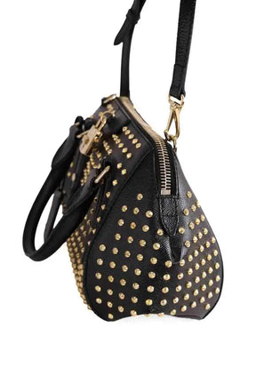 Sac à bandoulière Burberry Prorsum Blaze Studded Bowling Noir en Cuir