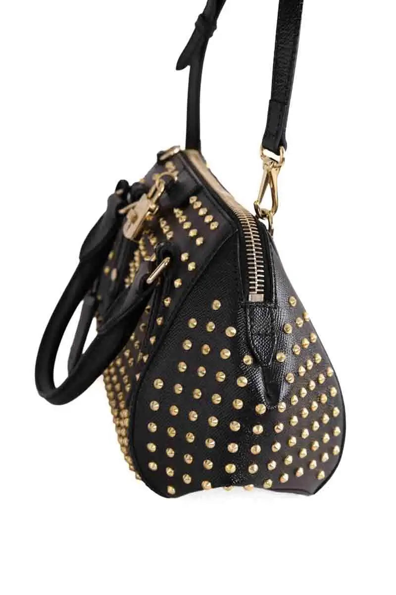 Sac à bandoulière Burberry Prorsum Blaze Studded Bowling Noir en Cuir