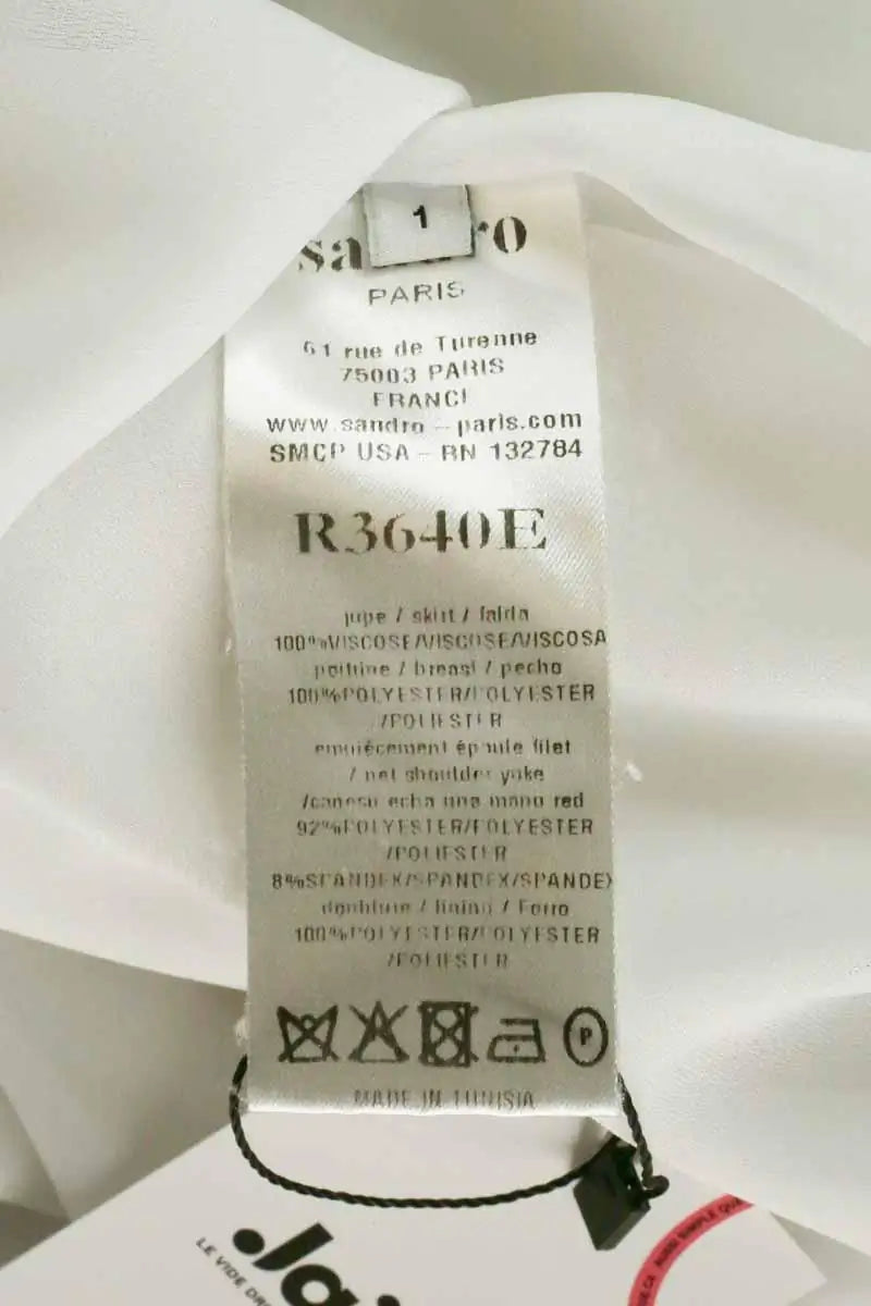 Robe Sandro Blanc en Synthétique