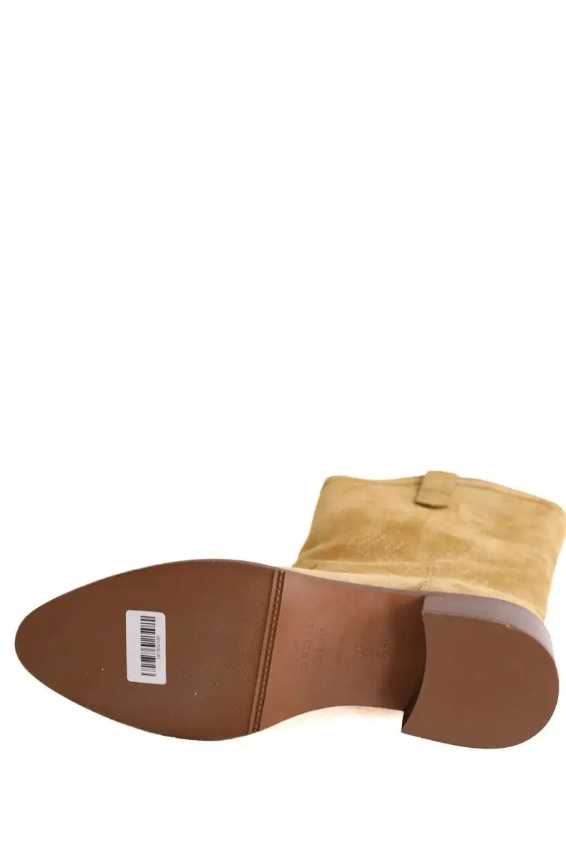 Boots western Sézane Camel en Daim