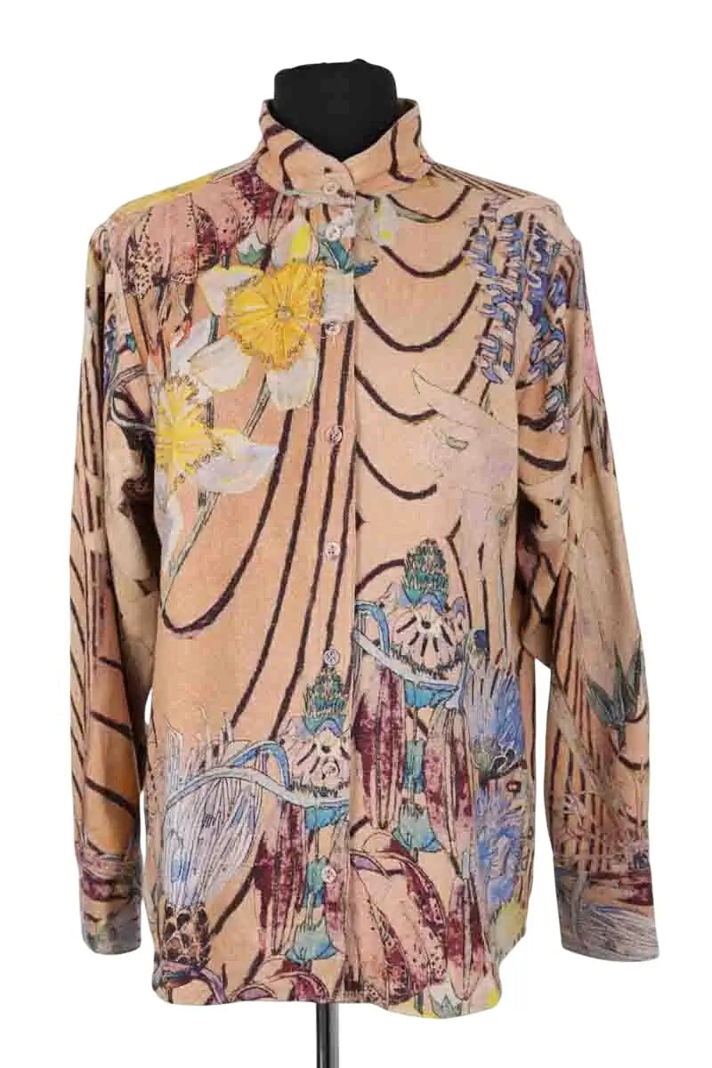 Chemise Valentine Gauthier Camel en Soie, taille S - Seconde Main