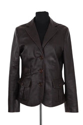 Veste Max Mara Marron en Cuir, taille L - Seconde Main