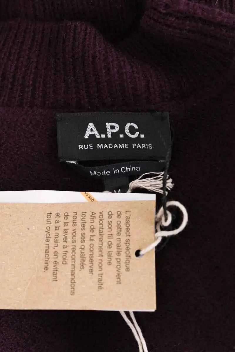 Pull APC Bordeaux en Laine
