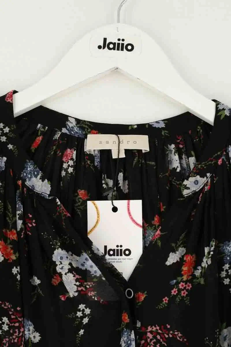 Robe Sandro Noir en Synthétique