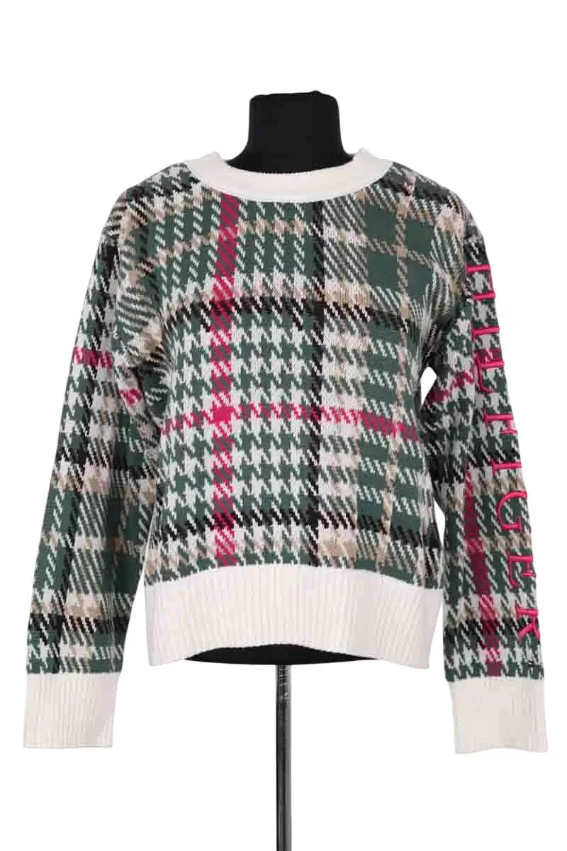 Pull Tommy Hilfiger Vert en Coton, taille XS - Seconde Main