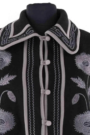 Manteau Antik Batik Noir en Synthétique