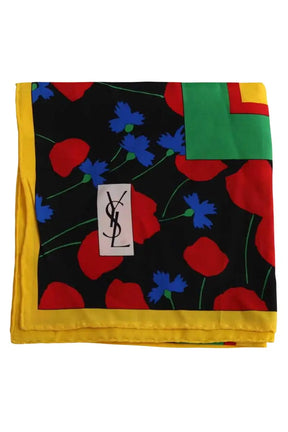 Carré Yves Saint Laurent Jaune en Soie - Seconde Main