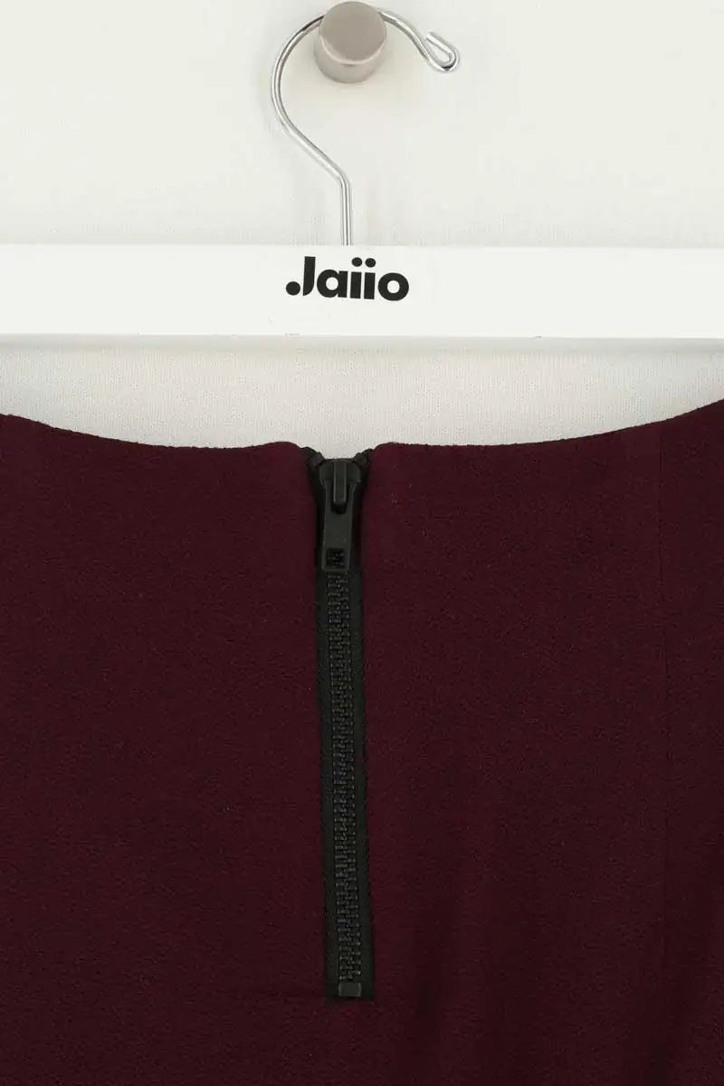 Mini jupe The Kooples Bordeaux en Viscose