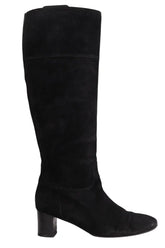 Bottes Hermès Nalla Noir en Daim, taille 39 - Seconde Main