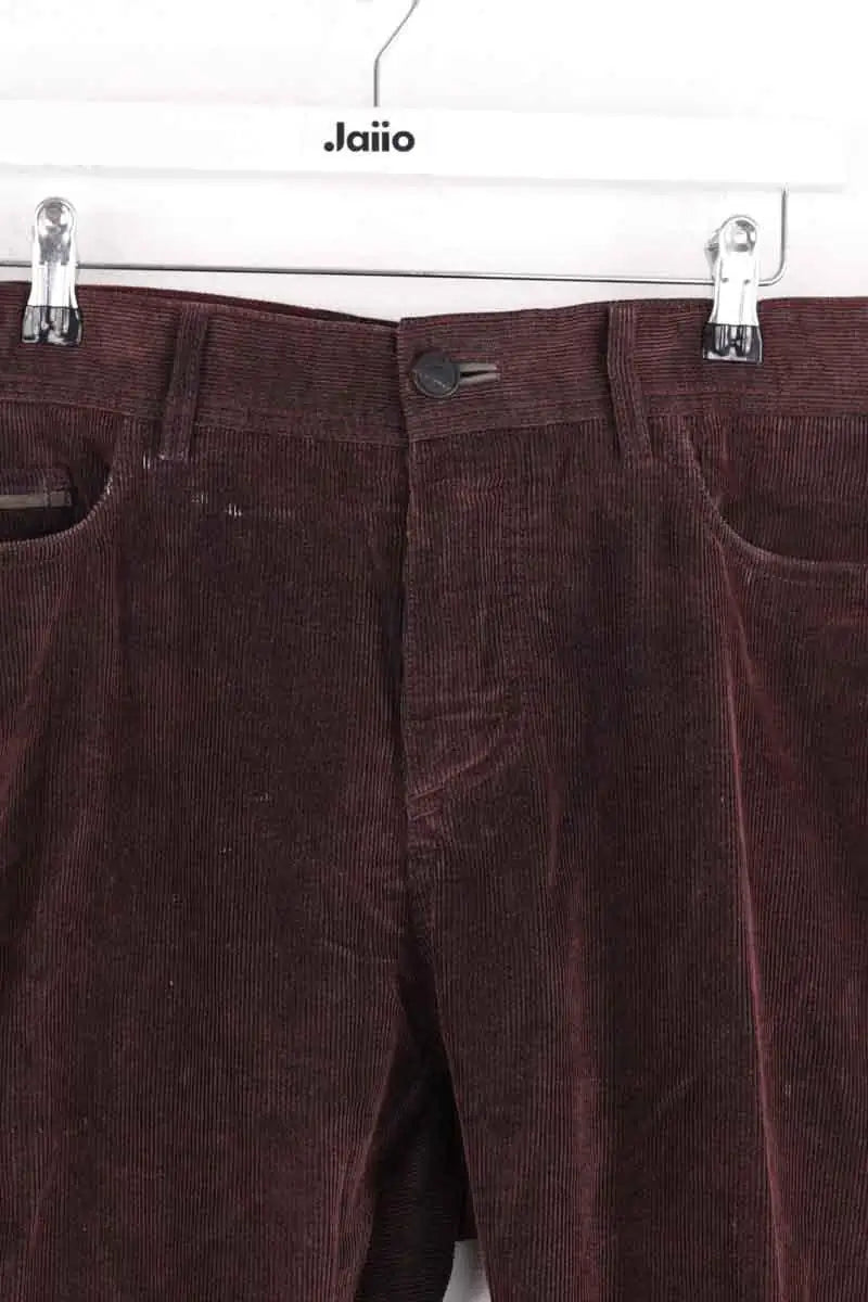 Pantalon droit Berluti Bordeaux en Coton