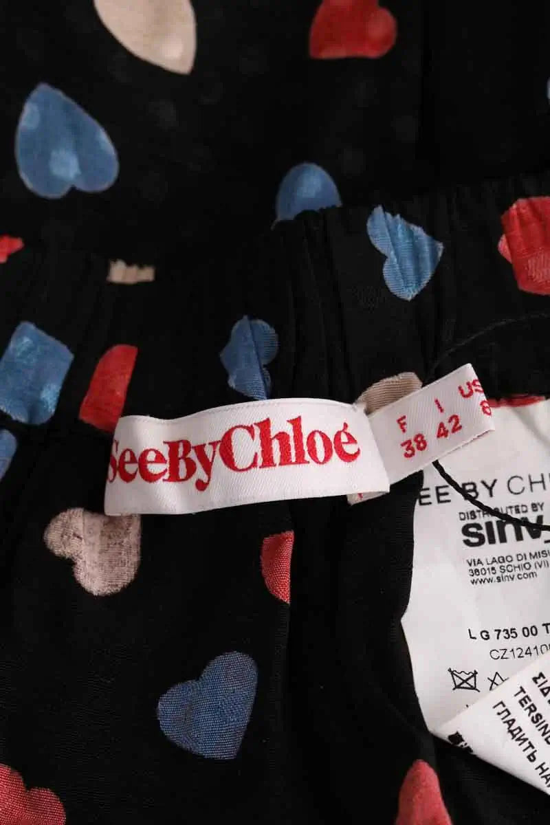 Jupe See By Chloé Noir en Viscose
