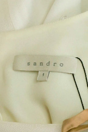 Robe Sandro Blanc en Viscose