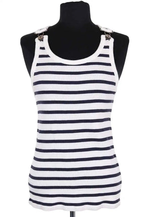 Top sans manche Jean Paul Gaultier Marine en Coton, taille XS - Seconde Main