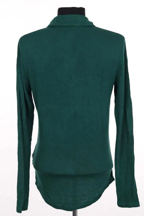 Polo Majestic Filatures Vert en Viscose