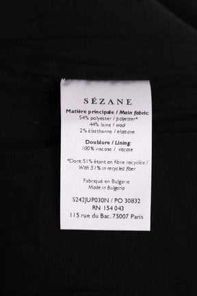 Jupe Sézane Noir en Synthétique