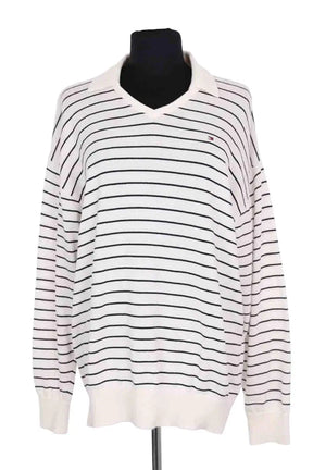 Pull Tommy Hilfiger Blanc en Coton, taille M - Seconde Main