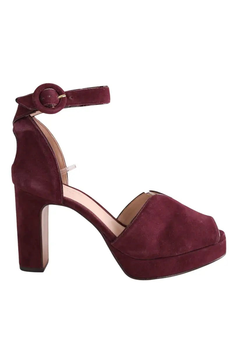 Talons Kate Spade Bordeaux en Daim, taille 36 - Seconde Main