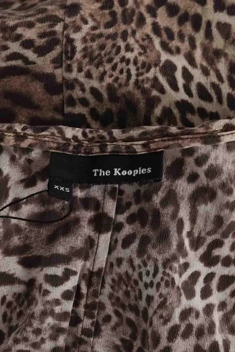 Top sans manche The Kooples Marron en Soie