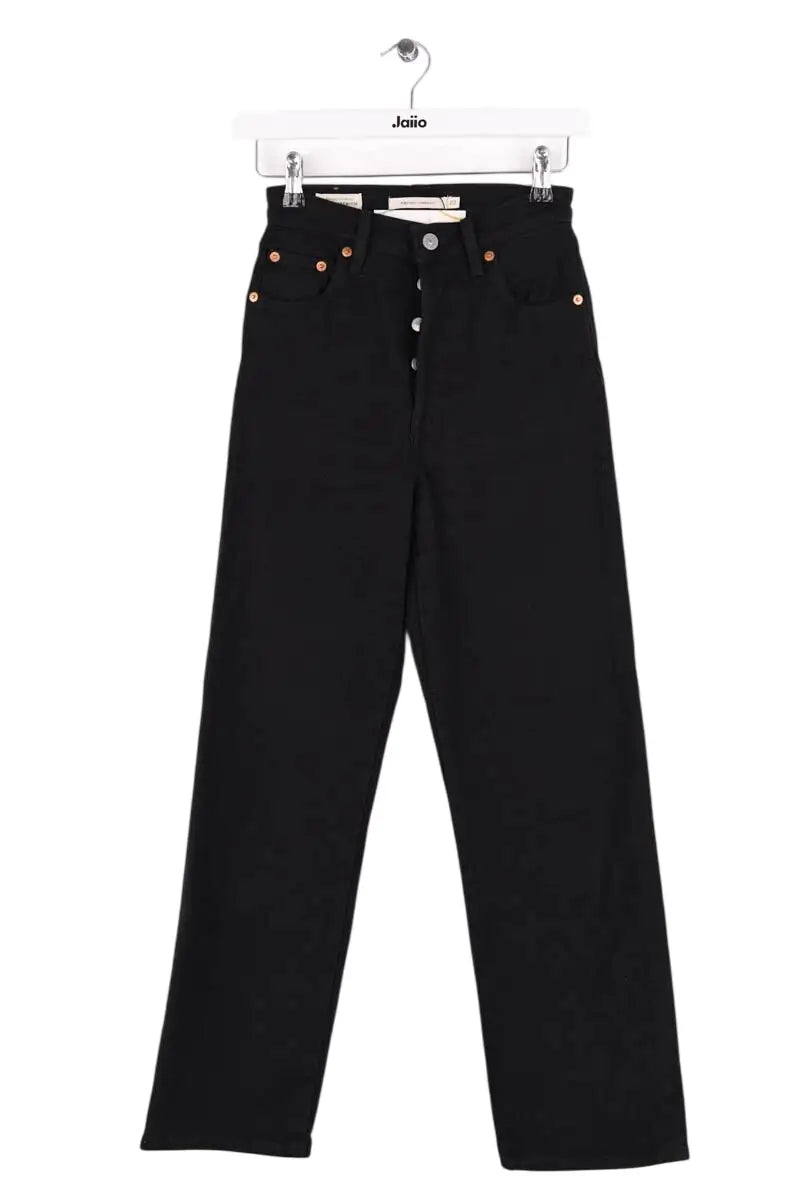 Jean large Levi's Noir en Coton, taille XS - Seconde Main