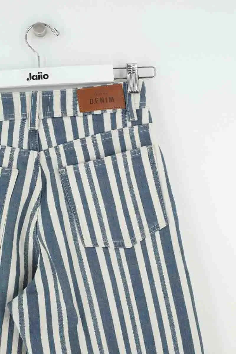 Jean large Sézane Bleu en Coton