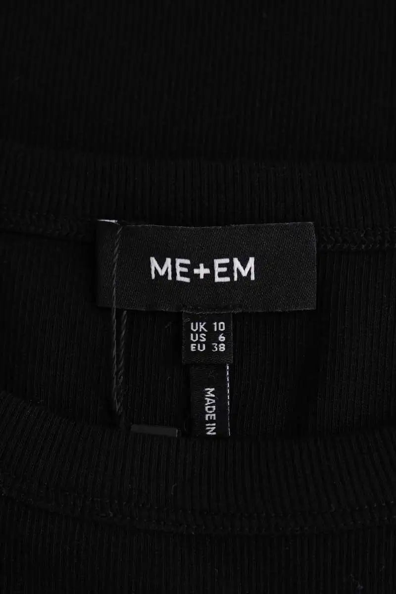 Top sans manche ME + EM Noir en Coton