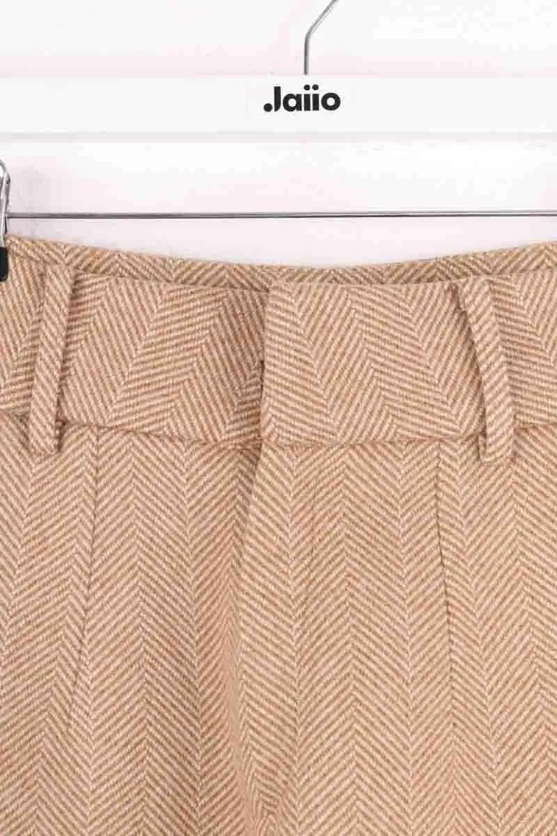 Pantalon large Hanifa Beige en Viscose