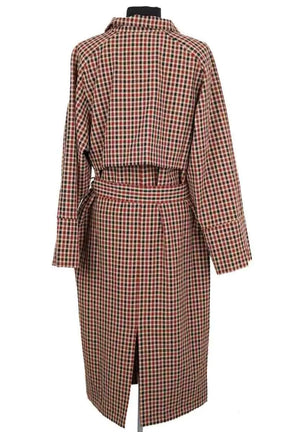 Trench-coat Make My Lemonade Rouge en Laine