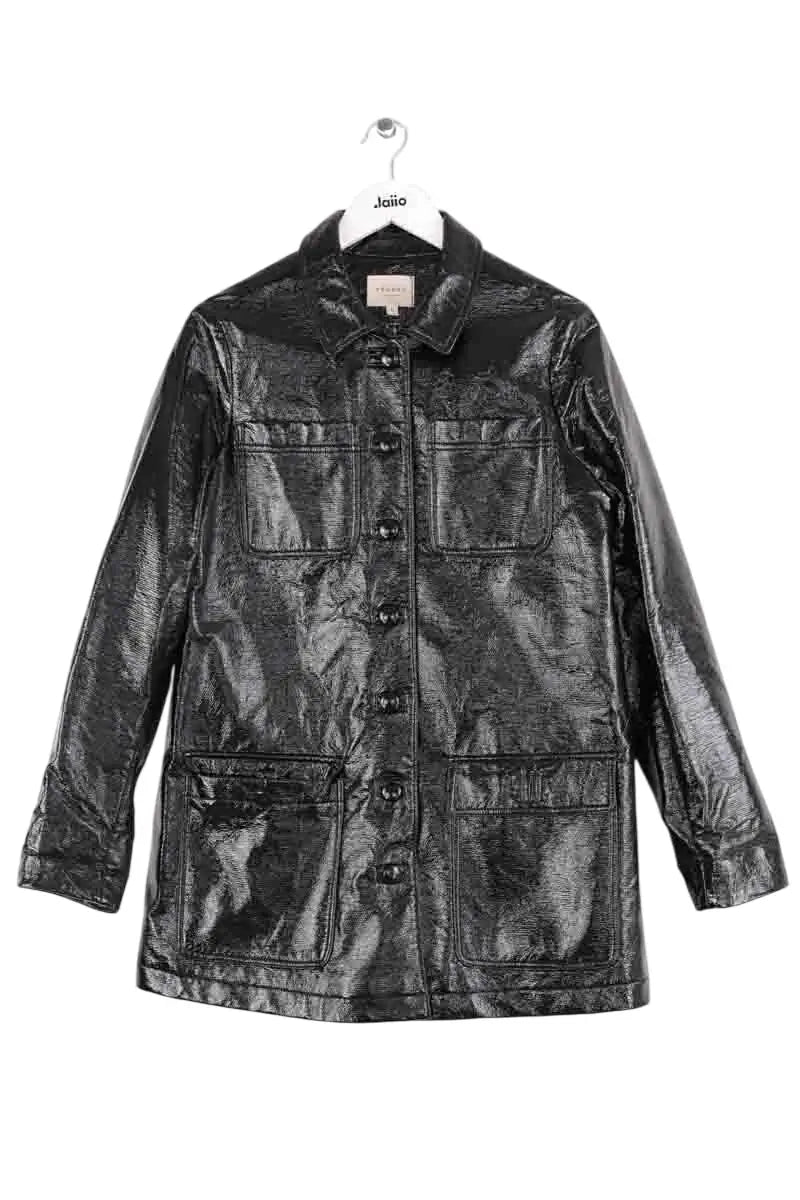 Veste Sézane Noir en Synthétique, taille XS - Seconde Main