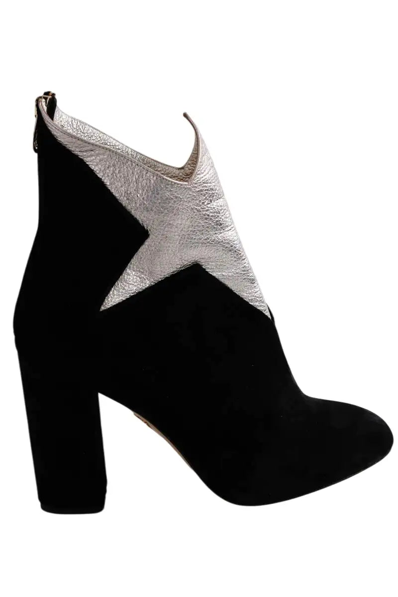 Boots Charlotte Olympia Noir en Velours, taille 38 - Seconde Main