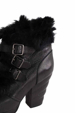 Boots à boucles See By Chloé Noir en Cuir