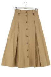 Jupe Sézane Camel en Coton, taille XS - Seconde Main