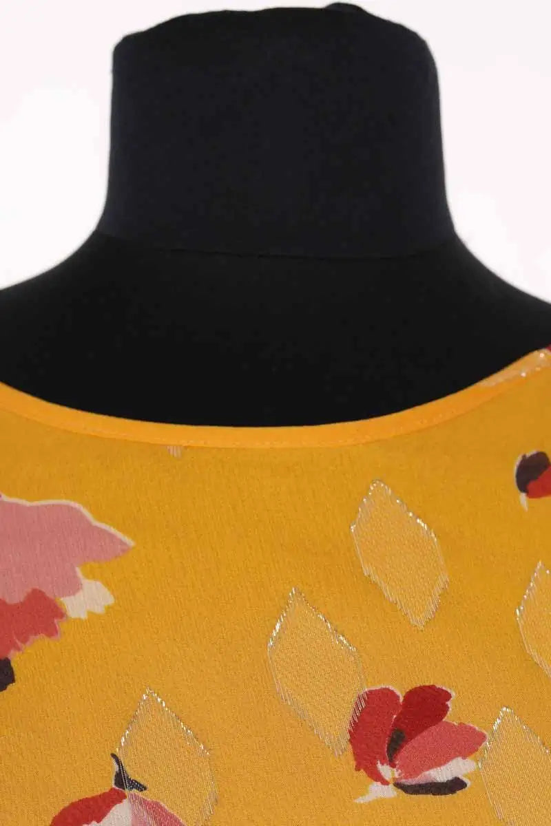 Robe Sézane Jaune en Soie