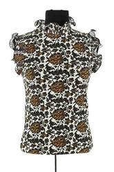Top sans manche Sandro Blanc en Viscose, taille S - Seconde Main