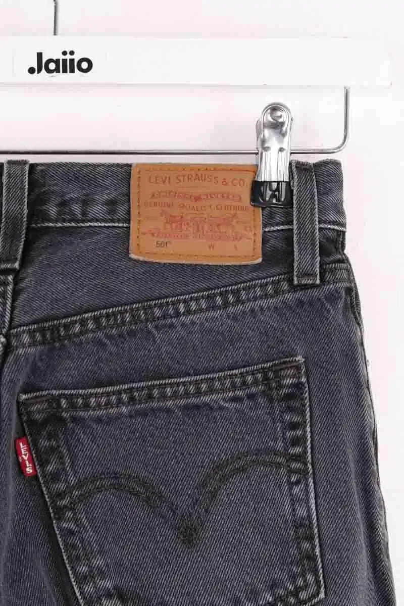 Jean droit Levi's 501 Noir en Coton