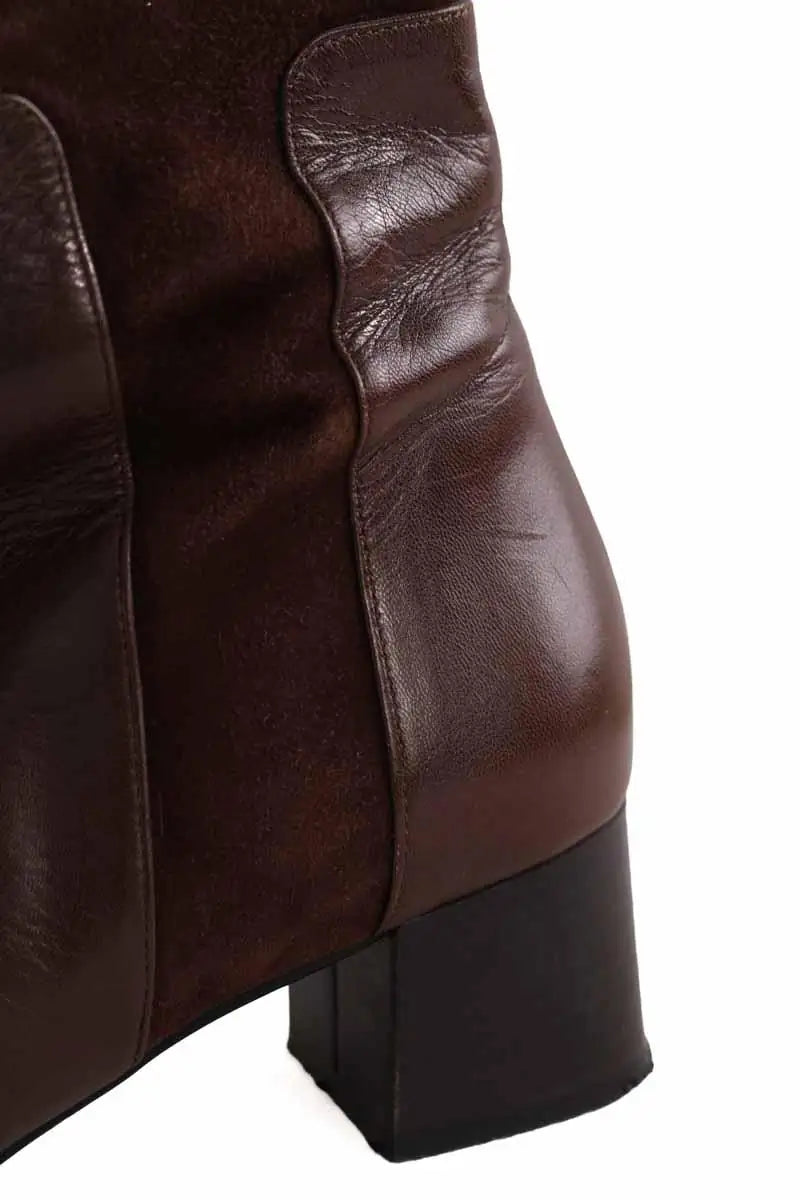 Boots Carel Marron en Cuir