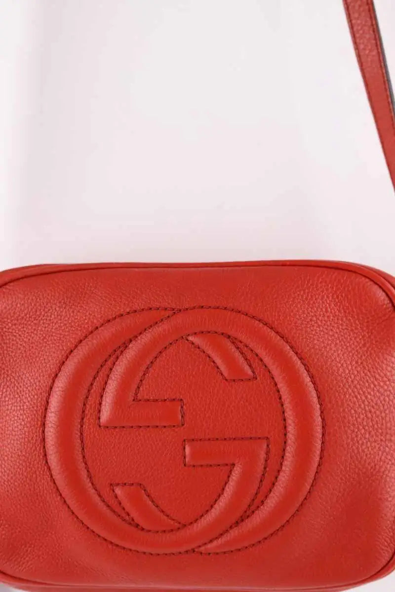 Sac à bandoulière Gucci Soho Rouge en Cuir