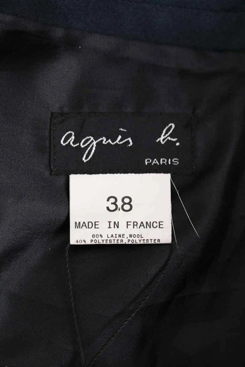 Pantalon Agnès B. Noir en Laine